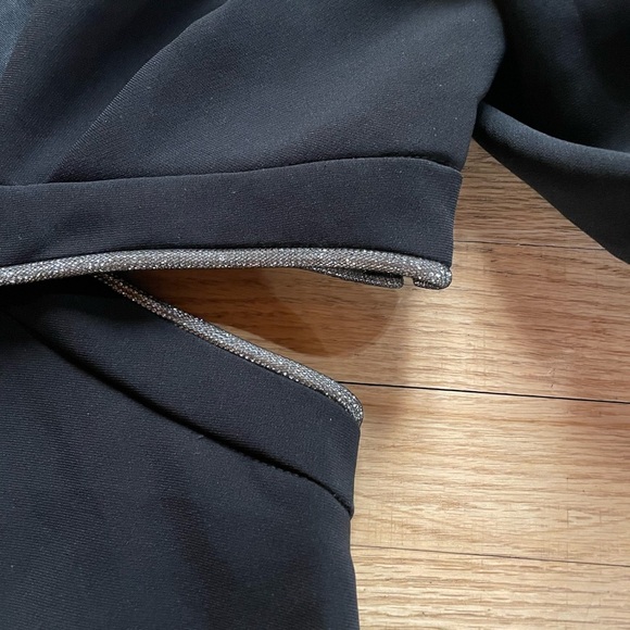 Moon River Black Mini Dress with Puff Sleeves and cut outs - Picture 9 of 9